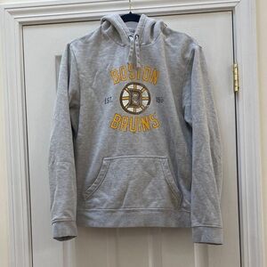 Boston Bruins Gray Pullover Hoodie, Size Men's M
